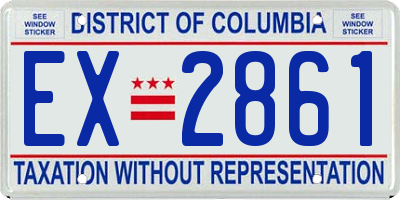 DC license plate EX2861