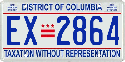 DC license plate EX2864