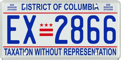 DC license plate EX2866