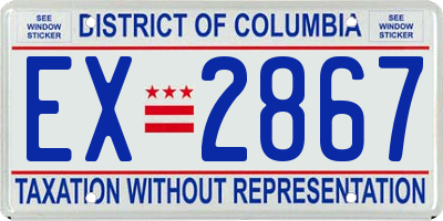 DC license plate EX2867