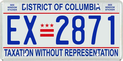 DC license plate EX2871