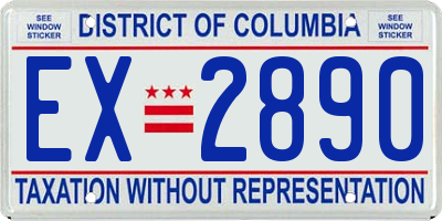 DC license plate EX2890