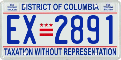 DC license plate EX2891