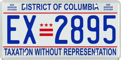 DC license plate EX2895
