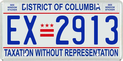 DC license plate EX2913