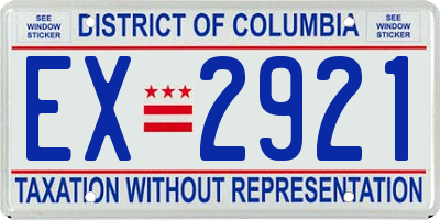 DC license plate EX2921