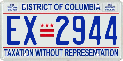 DC license plate EX2944