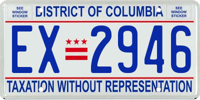 DC license plate EX2946
