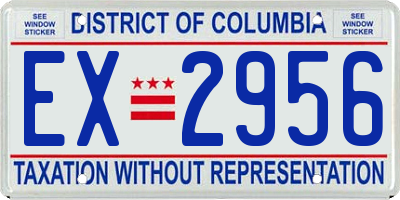 DC license plate EX2956