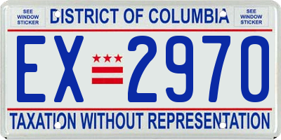 DC license plate EX2970
