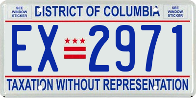 DC license plate EX2971