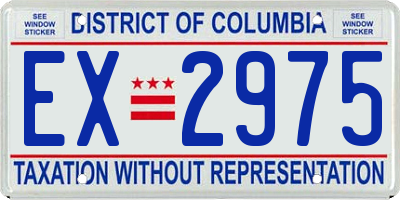 DC license plate EX2975