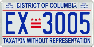 DC license plate EX3005