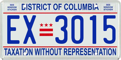 DC license plate EX3015