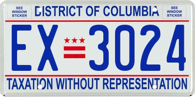 DC license plate EX3024
