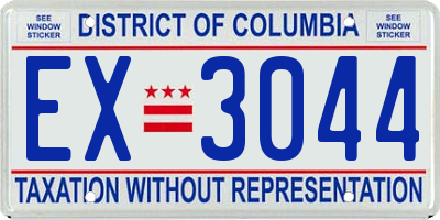 DC license plate EX3044