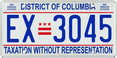 DC license plate EX3045