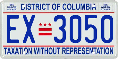 DC license plate EX3050