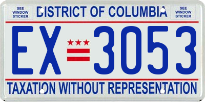 DC license plate EX3053