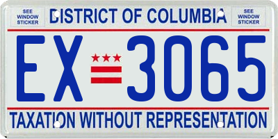 DC license plate EX3065