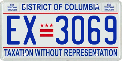 DC license plate EX3069