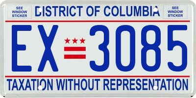 DC license plate EX3085