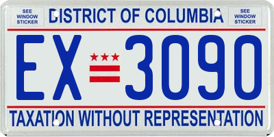 DC license plate EX3090