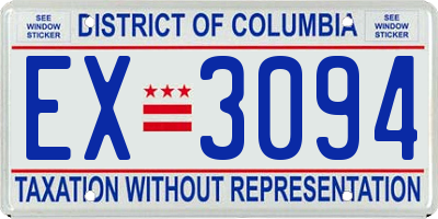 DC license plate EX3094