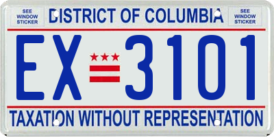 DC license plate EX3101