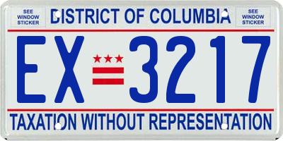 DC license plate EX3217