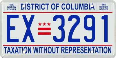 DC license plate EX3291