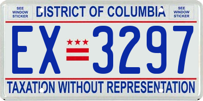 DC license plate EX3297