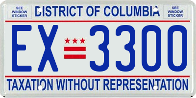 DC license plate EX3300