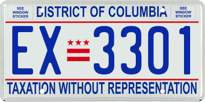 DC license plate EX3301