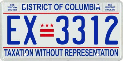 DC license plate EX3312