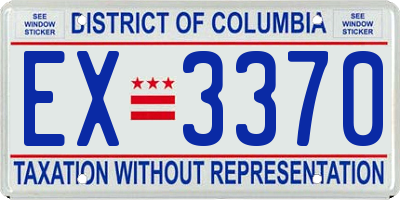 DC license plate EX3370