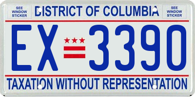 DC license plate EX3390
