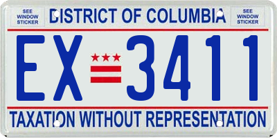 DC license plate EX3411