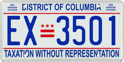 DC license plate EX3501