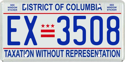 DC license plate EX3508