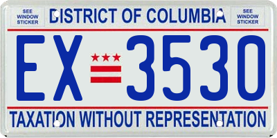 DC license plate EX3530