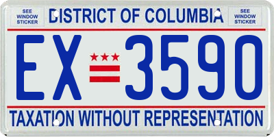 DC license plate EX3590