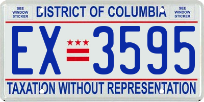DC license plate EX3595