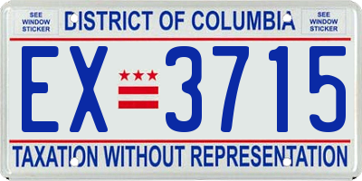 DC license plate EX3715