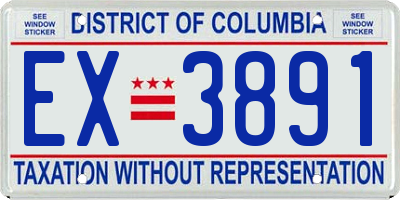 DC license plate EX3891
