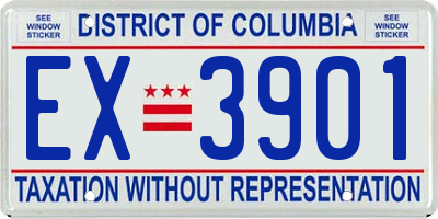 DC license plate EX3901