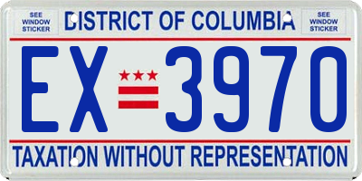 DC license plate EX3970