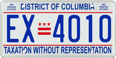 DC license plate EX4010