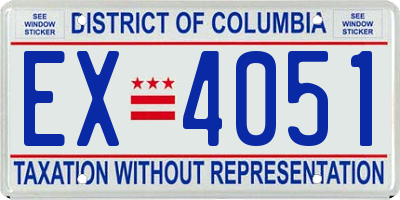 DC license plate EX4051