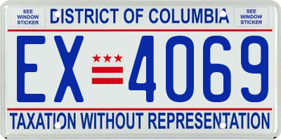 DC license plate EX4069